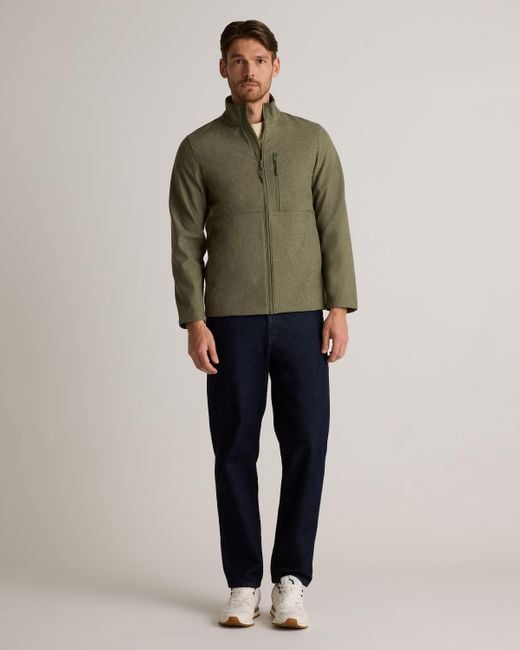 Quince Green Softshell Fleece-Lined Full-Zip Jacket, Recycled Polyester for men
