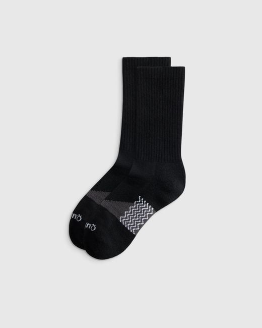 Quince Black Alpaca Crew Socks