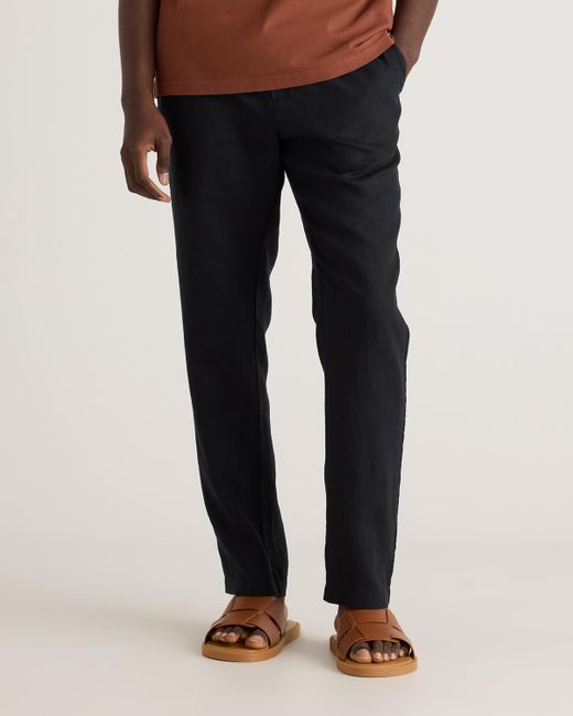 Quince Black 100% European Linen Pants for men