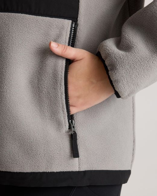 Quince Black Polar Fleece Full-Zip Jacket, Recycled Polyester