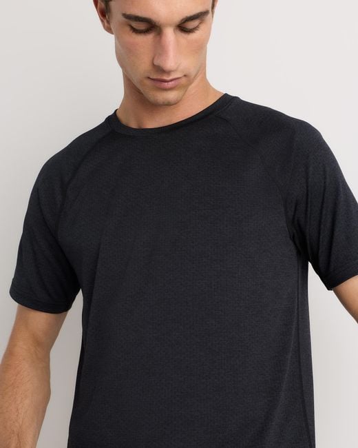 Quince Black Mesh Performance Training Tee, Recycled Polyester for men