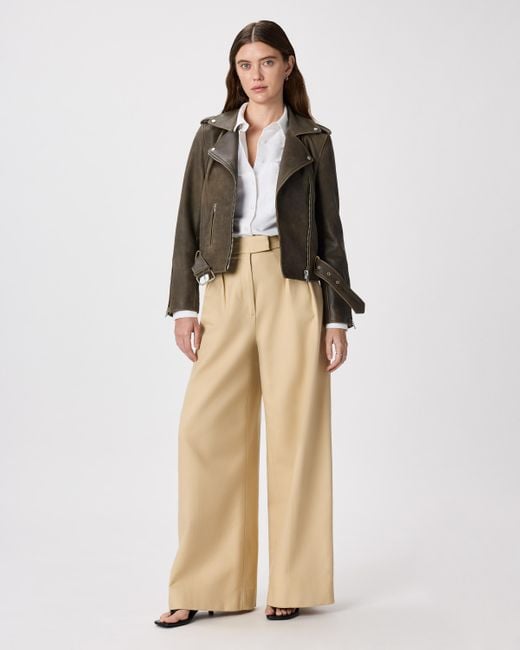 Quince Brown Motorcycle Jacket, Leather