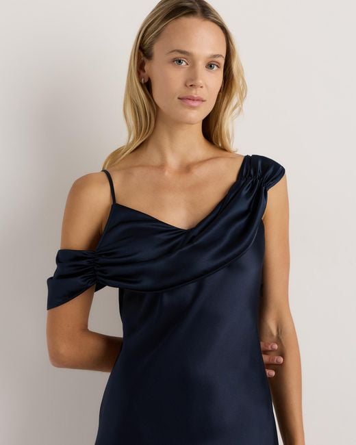 quince silk maxi dress 100% Washable Silk Deep V-Neck Maxi Dress