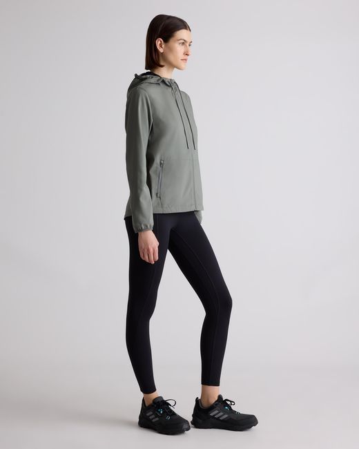 Quince Gray Micro Ripstop Packable Hike Jacket, Polyester