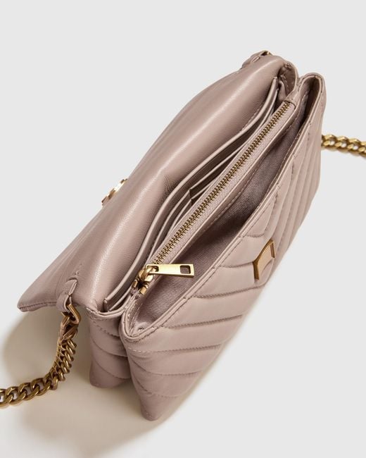 Quince Brown Italian Leather Quilted Wallet Crossbody