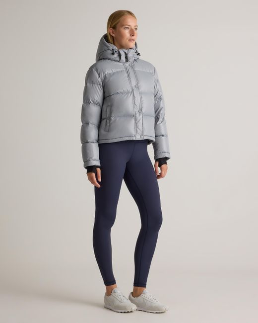Quince Gray Responsible Down Cropped Puffer Jacket, Recycled Polyester