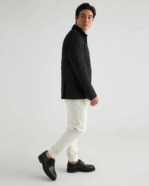 Quince Black Featherless Quilted Jacket, Nylon for men