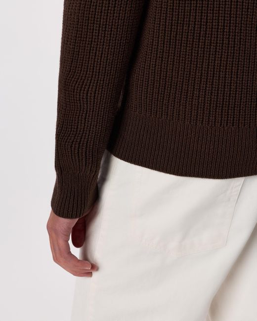 Quince Black Australian Merino Wool Half Zip Sweater for men