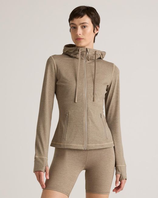 Quince Natural Ultra-Soft Slim Fit Hooded Jacket, Polyester