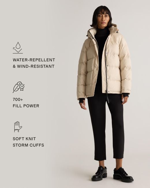 Quince Natural Responsible Down Puffer Jacket, Recycled Polyester
