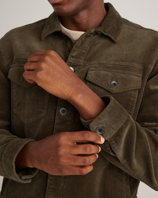 Quince Brown Organic Stretch Corduroy Trucker Jacket, Organic Cotton for men