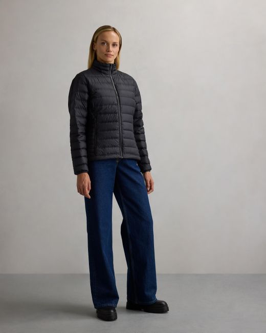 Quince Black Lightweight Down Packable Puffer Jacket, Recycled Polyester
