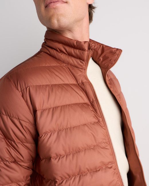 Quince Brown Lightweight Down Packable Puffer Jacket, Recycled Polyester for men