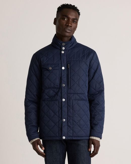 Quince Blue Featherless Quilted Utility Jacket, Nylon for men