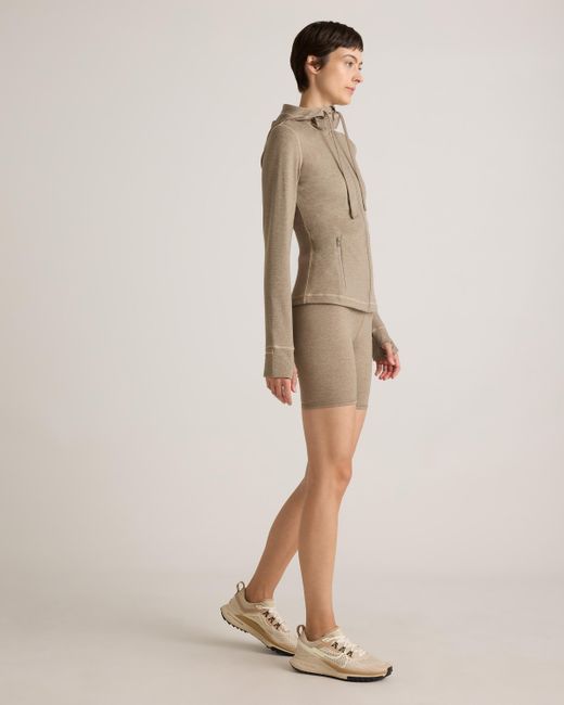 Quince Natural Ultra-Soft Slim Fit Hooded Jacket, Polyester