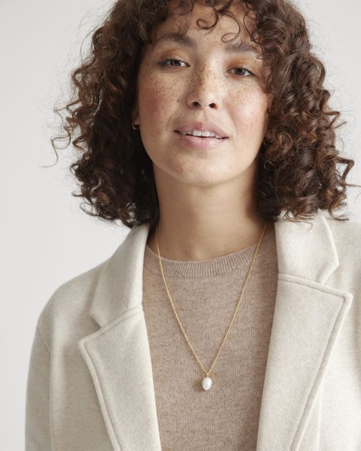 Quince Knit Blazer in Natural Lyst