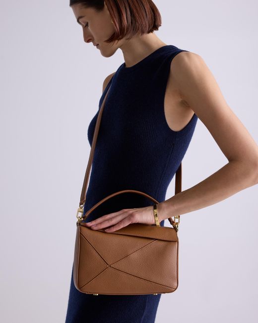 Quince Italian Leather Patchwork Crossbody in Brown | Lyst