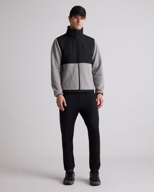 Quince Gray Polar Fleece Full-Zip Jacket, Recycled Polyester for men