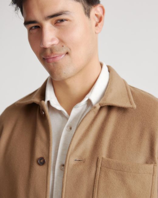 Quince Brown Italian Wool Chore Jacket, Wool/Nylon for men