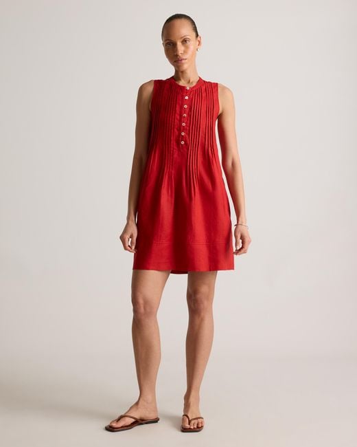 Quince 100% European Linen Sleeveless Swing Dress in Red | Lyst Quince 100% European Linen Sleeveless Swing Dress in Red | Lyst