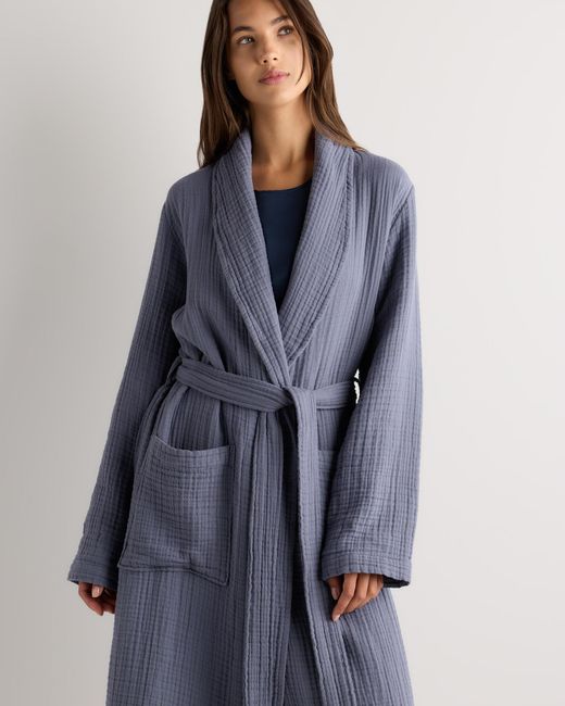 Lay Red Robe Quince Soft Layered Turkish Cotton Robe in Blue | Lyst