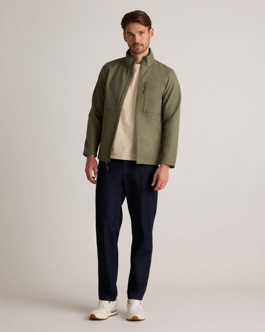 Quince Green Softshell Fleece-Lined Full-Zip Jacket, Recycled Polyester for men