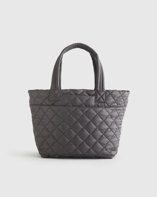 Quince Black Transit Quilted Carry-All Tote, Recycled Polyester