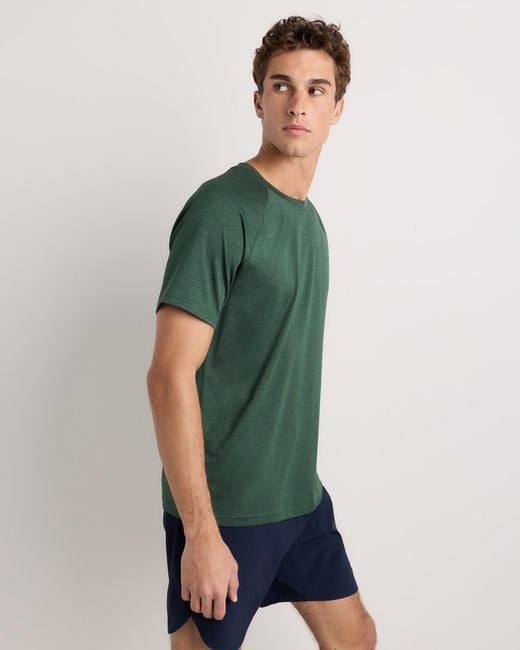 Quince Green Mesh Performance Training Tee, Recycled Polyester for men