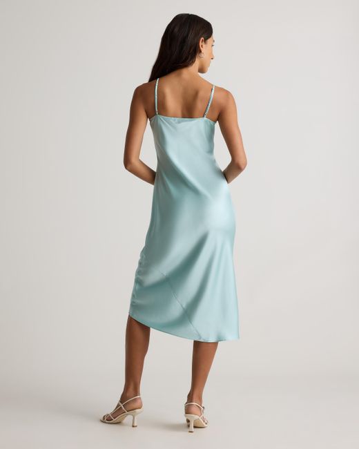 Quince Blue Slip Dress, Silk
