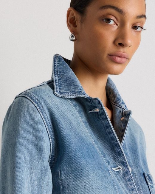 Quince Blue Denim Chore Jacket, Organic Cotton