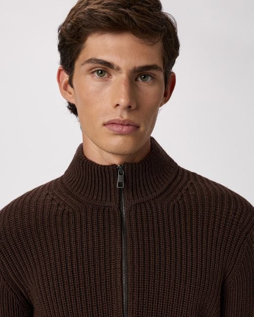 Quince Black Australian Merino Wool Half Zip Sweater for men