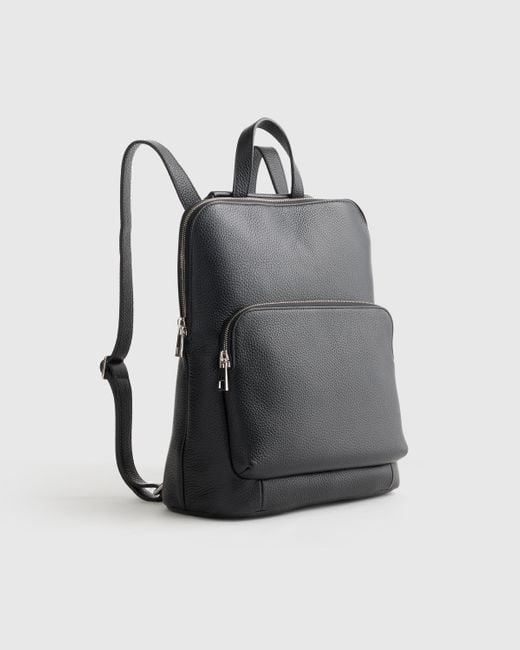 backpack man black leather Laptop black leather backpack bag  LeatherNeo