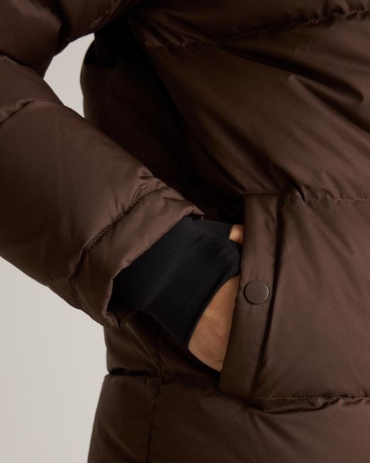 Quince Brown Responsible Down Puffer Jacket, Recycled Polyester
