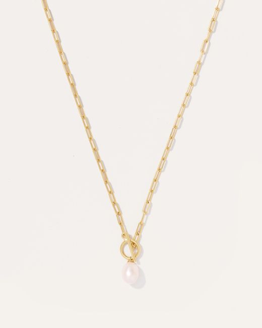 Quince Natural Freshwater Cultured Pearl Toggle Necklace