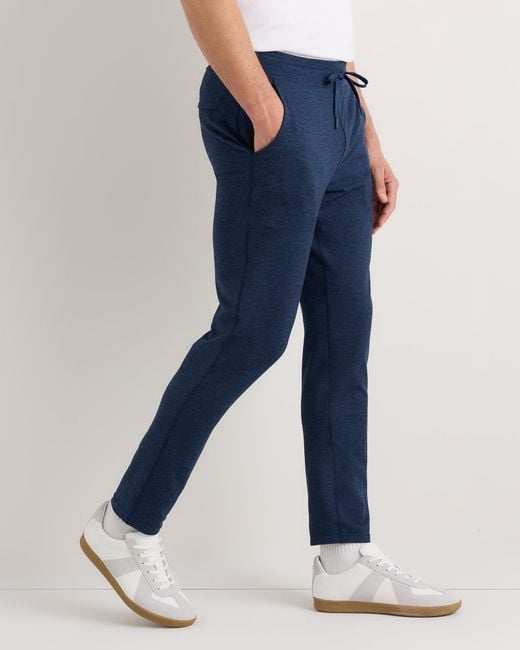 Quince Blue Flowknit Performance Pants, Recycled Polyester for men