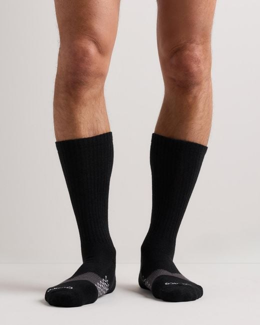 Quince Black Alpaca Crew Socks