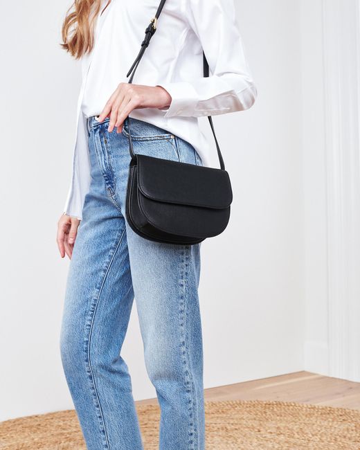 Quince Vegan Saddle Bag, in Black Lyst