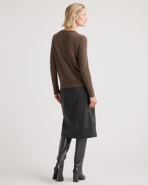 Quince Brown Mongolian Cashmere Cardigan Sweater