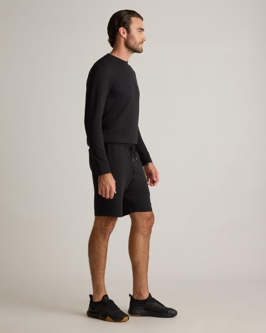 Quince Black Supersoft Fleece Sweatshort, Lenzing Modal for men