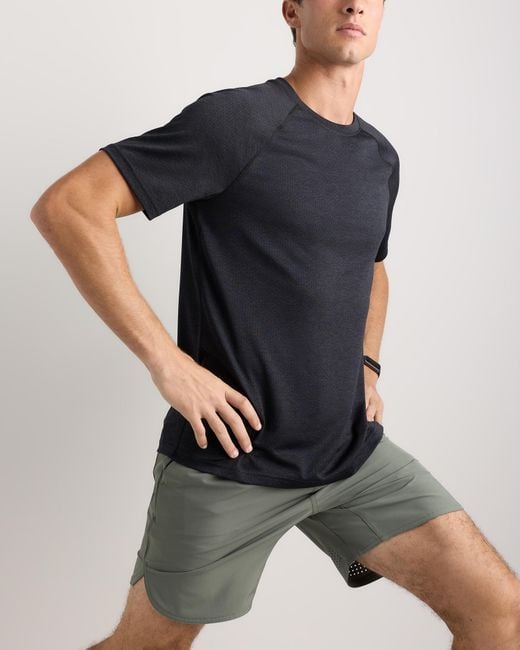 Quince Black Mesh Performance Training Tee, Recycled Polyester for men