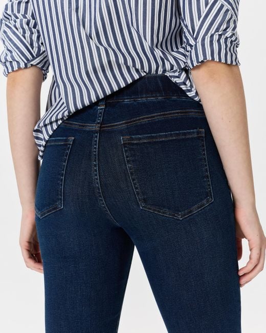 Quince Blue Nina Stretch Pull-On Skinny Jeans, Cotton