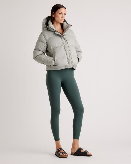 Quince Gray Responsible Down Cropped Puffer Jacket, Recycled Polyester