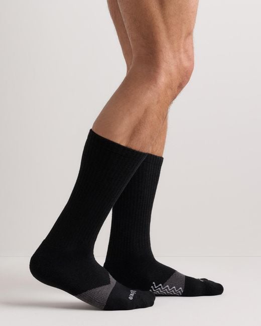 Quince Black Alpaca Crew Socks