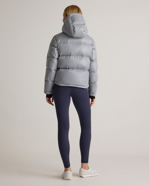 Quince Gray Responsible Down Cropped Puffer Jacket, Recycled Polyester