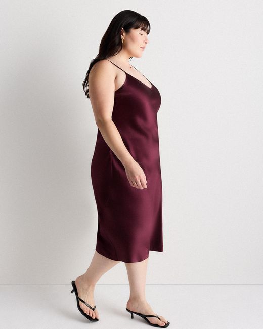 Quince Slip Dress, Silk in Purple | Lyst Quince Slip Dress, Silk in Purple | Lyst