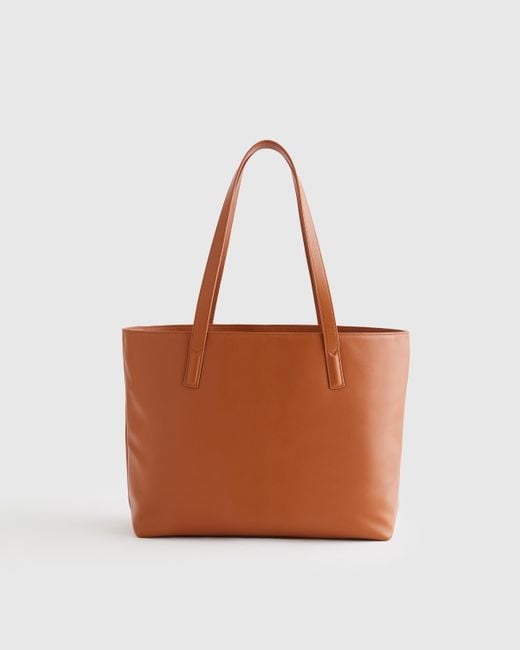 Quince Brown Classic Italian Leather Tote