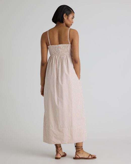 Quince Natural Sleeveless Maxi Dress, Organic Cotton