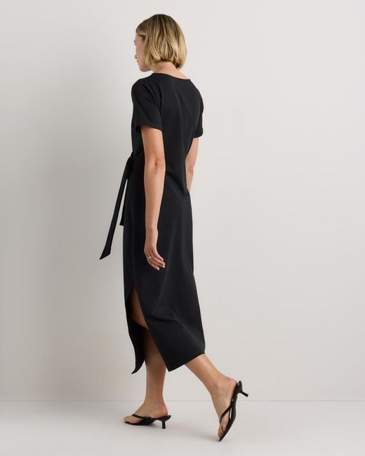 stretch cotton jersey dress Womens Roman Black Embroidered 100% Cotton Stretch Jersey Dress US 6