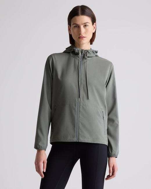 Quince Gray Micro Ripstop Packable Hike Jacket, Polyester