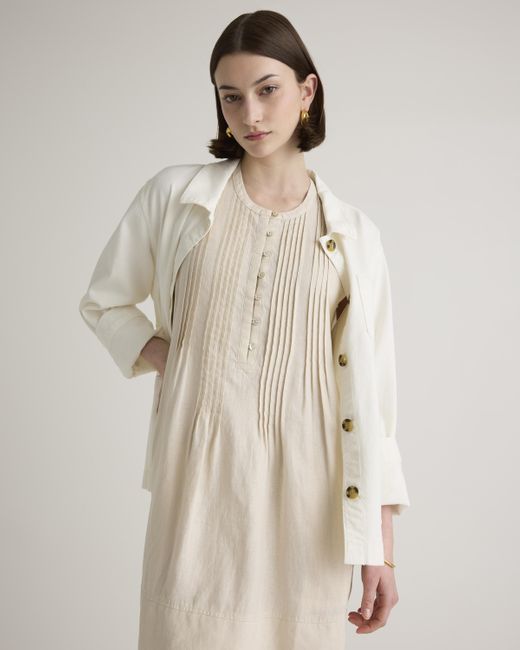 Quince Natural 100% European Linen Sleeveless Swing Dress